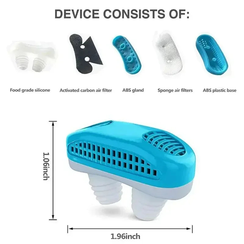 2-in-1 Anti-Snore Nose Clip & Air Purifier