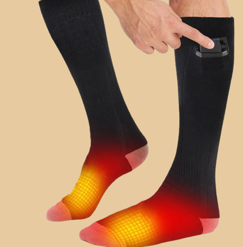 2 Pairs of Unisex Rechargeable Heated Socks