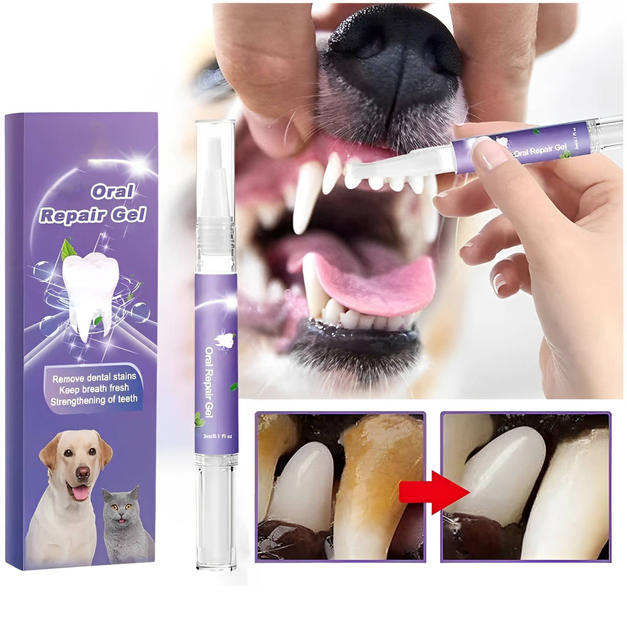 3-Set Dog Oral Care Gel