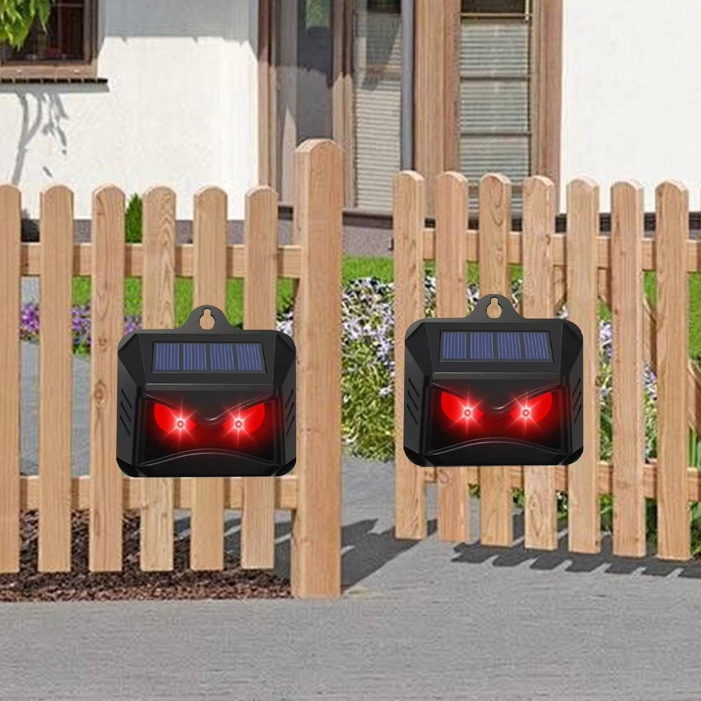 2-Pack Solar Ultrasonic Animal Repellent