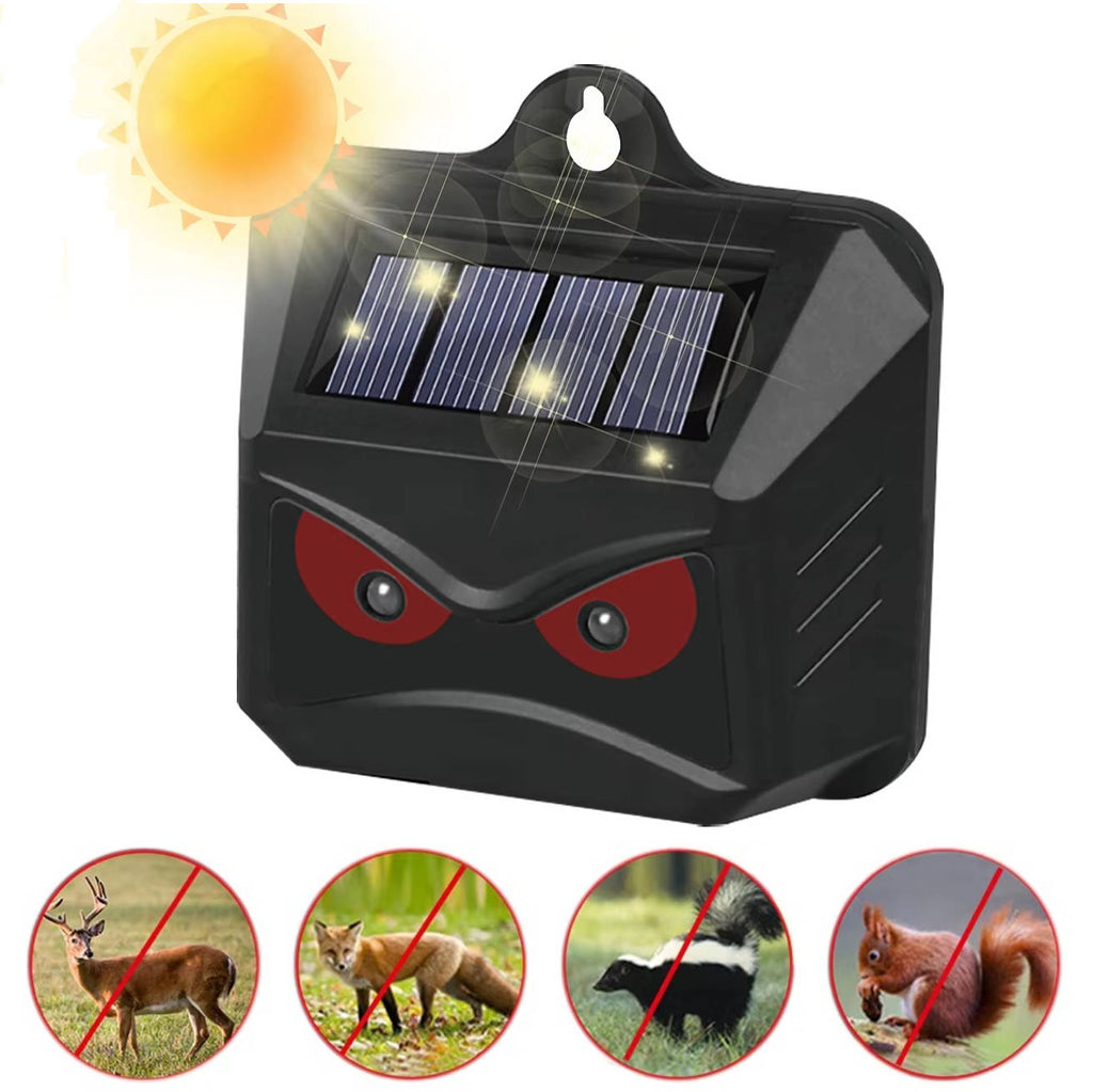 2-Pack Solar Ultrasonic Animal Repellent