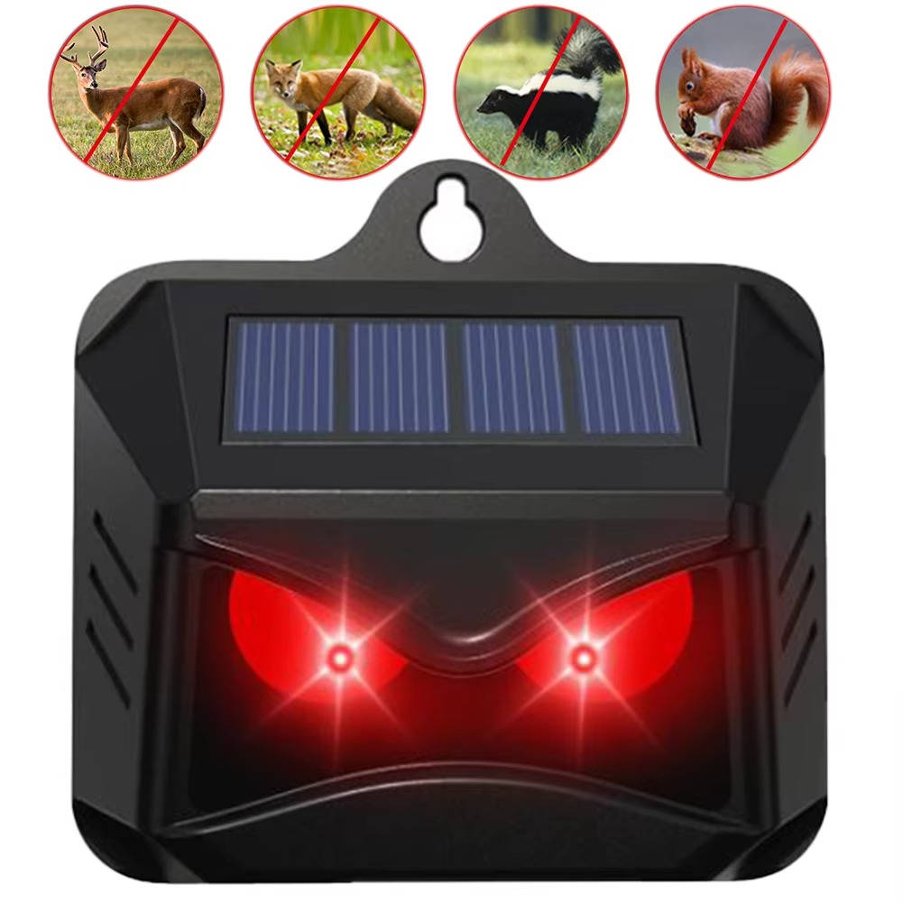 2-Pack Solar Ultrasonic Animal Repellent