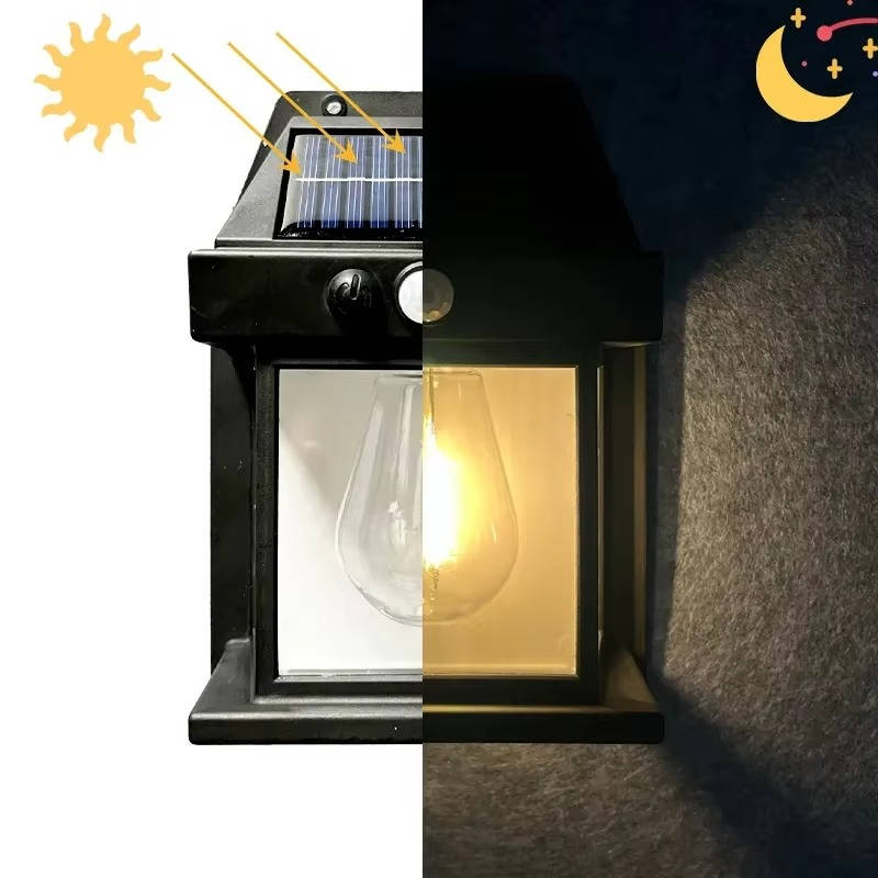 2-Pack Outdoor Solar Wall Lamp