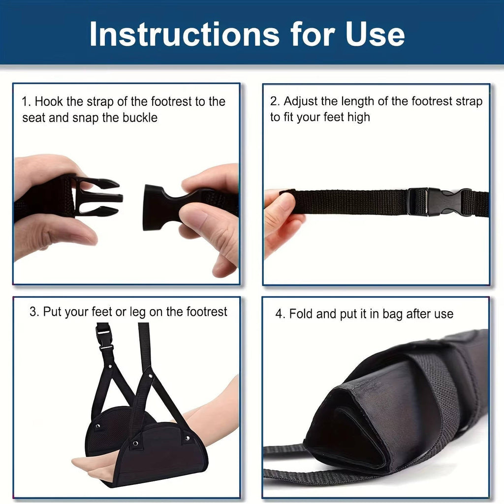 2-Pack Under-Desk Foot Hammock