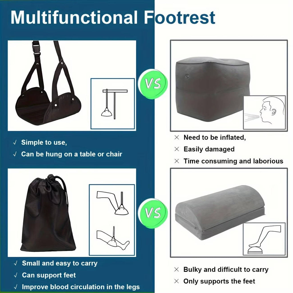 2-Pack Under-Desk Foot Hammock