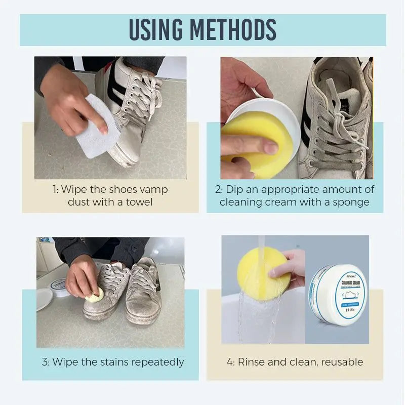 No-Rinse White Shoe Cleaning Cream (100g)