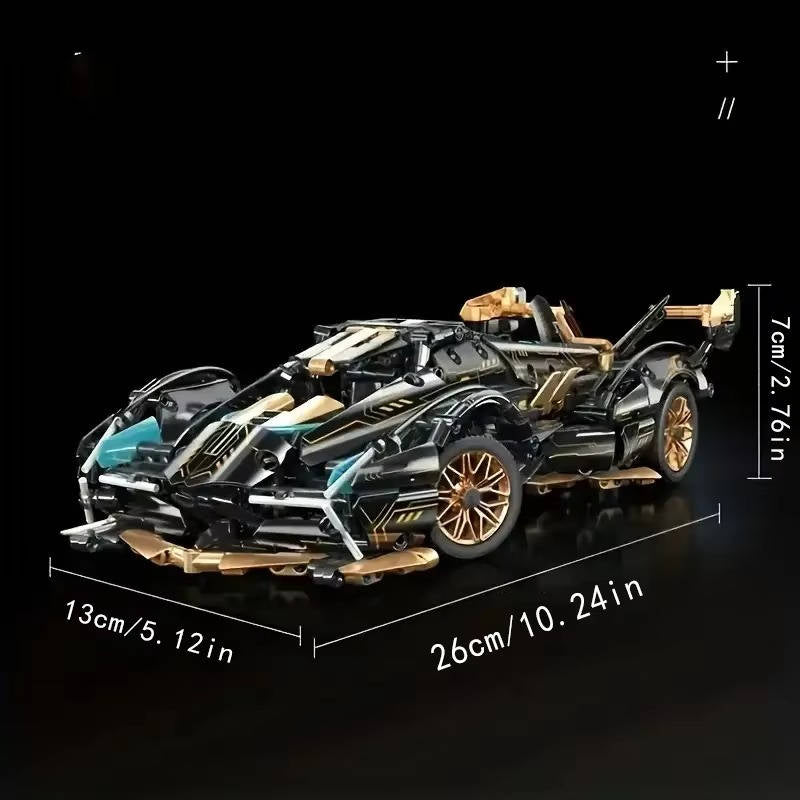 1690-Piece V12 Model Car Building Block Set