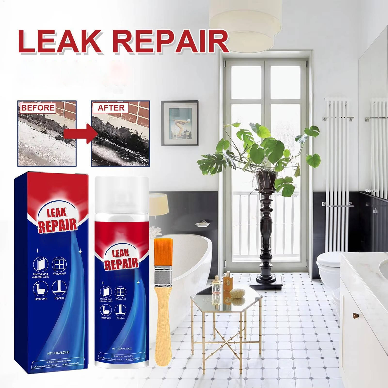 2-Pack All-Purpose Waterproof Sealant Spray