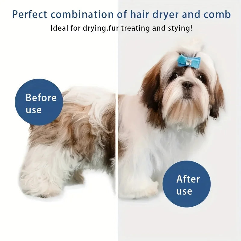 3-in-1 Dog Hair Dryer & Grooming Brush