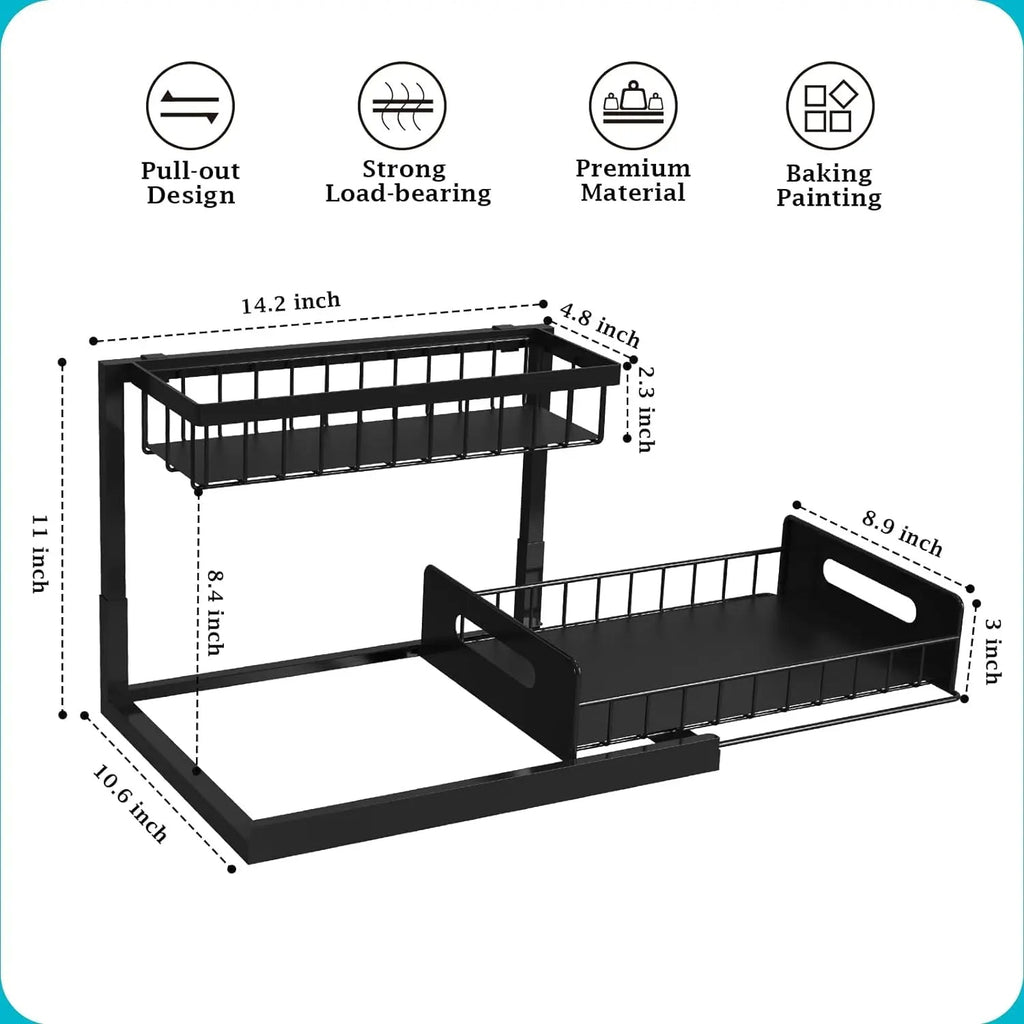 2-Tier Slide-Out Under-Sink Organizer