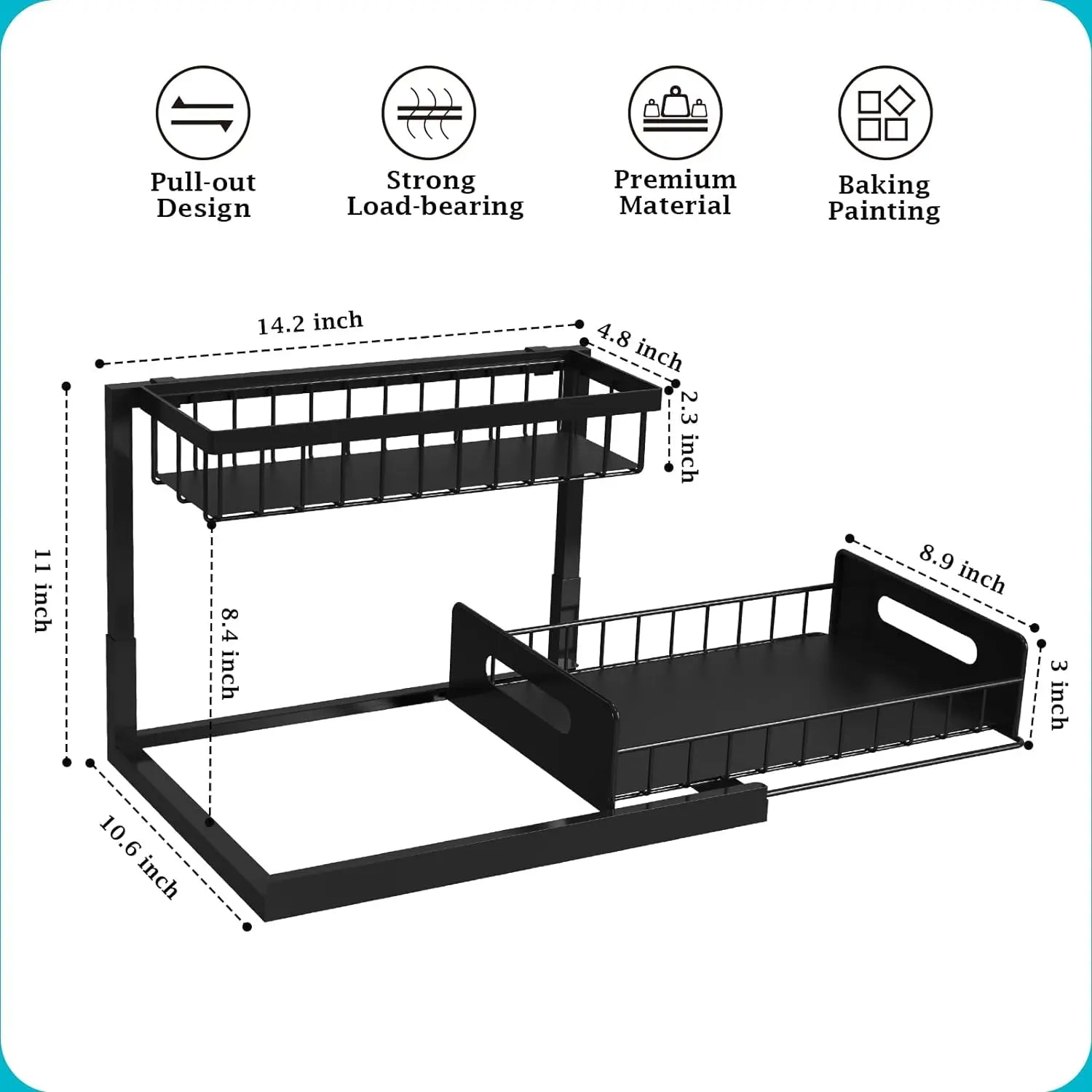 2-Tier Slide-Out Under-Sink Organizer