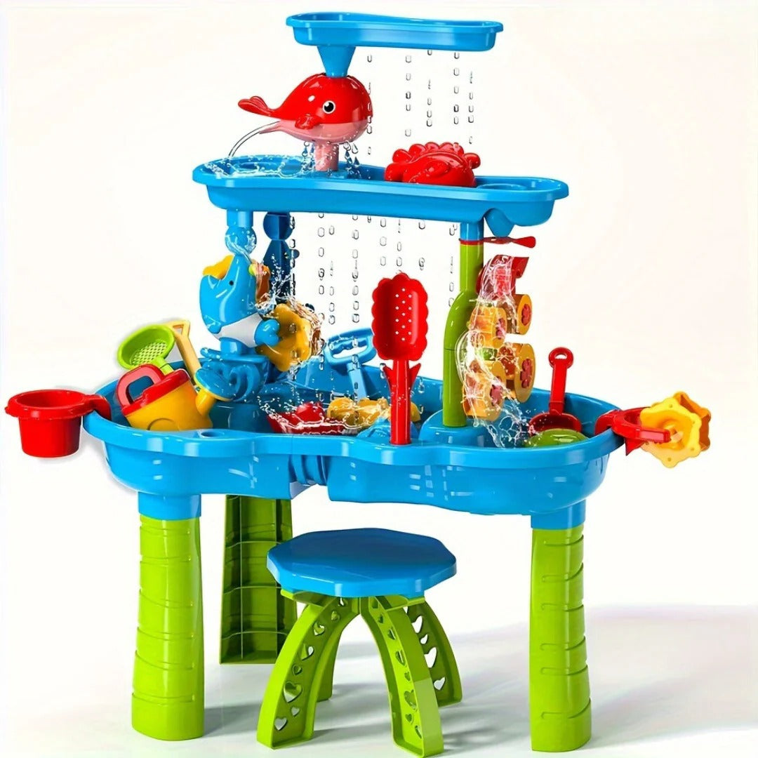 3-in-1 Outdoor Sand & Water Table for Kids