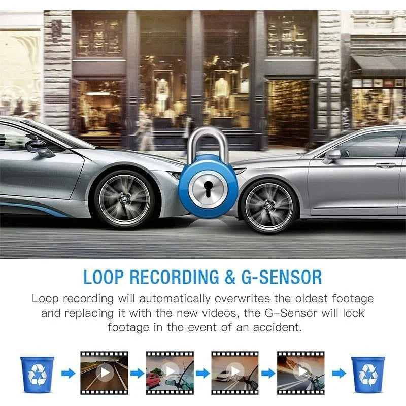 1080p Full HD Front & Rear Dash Cam