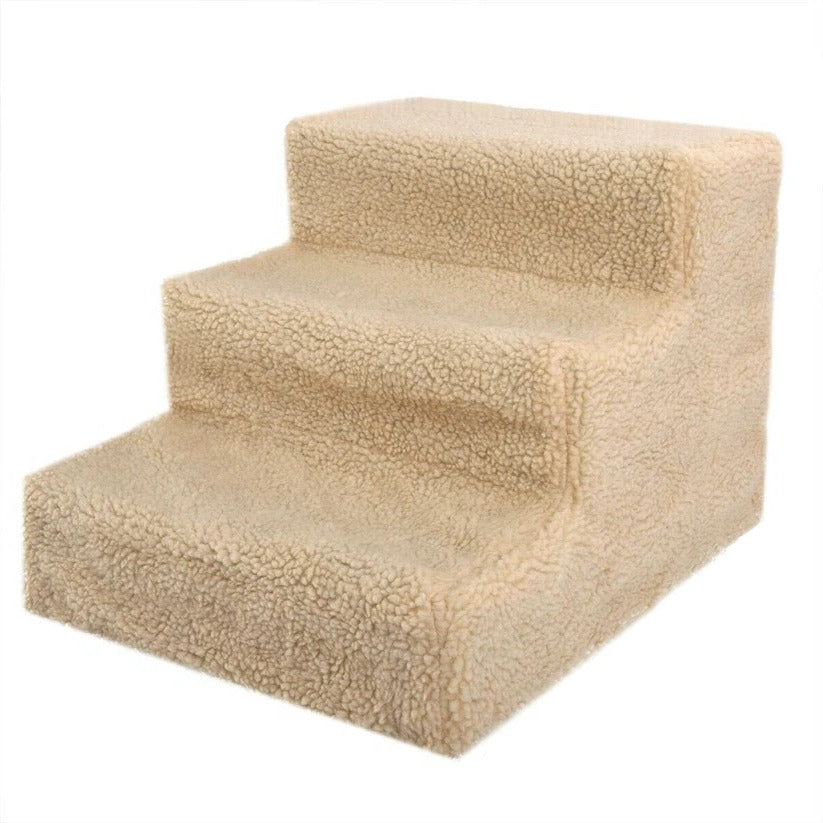3-Step Portable Dog Stairs for Tall Beds