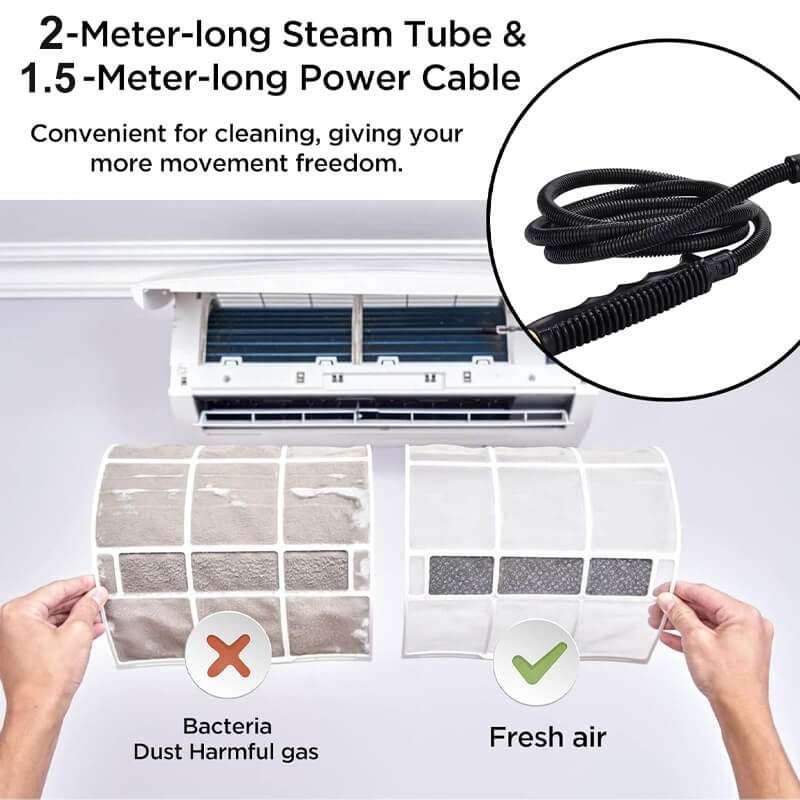 2500W High-Pressure Steam Cleaner with Gloves