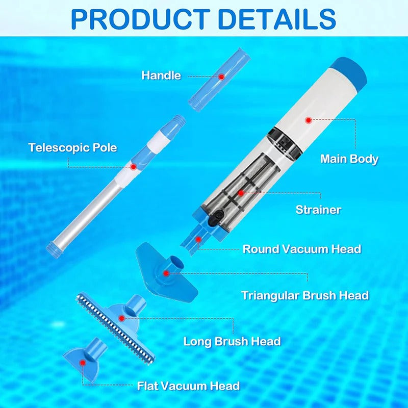 3-in-1 Cordless Rechargeable Pool Vacuum Cleaner