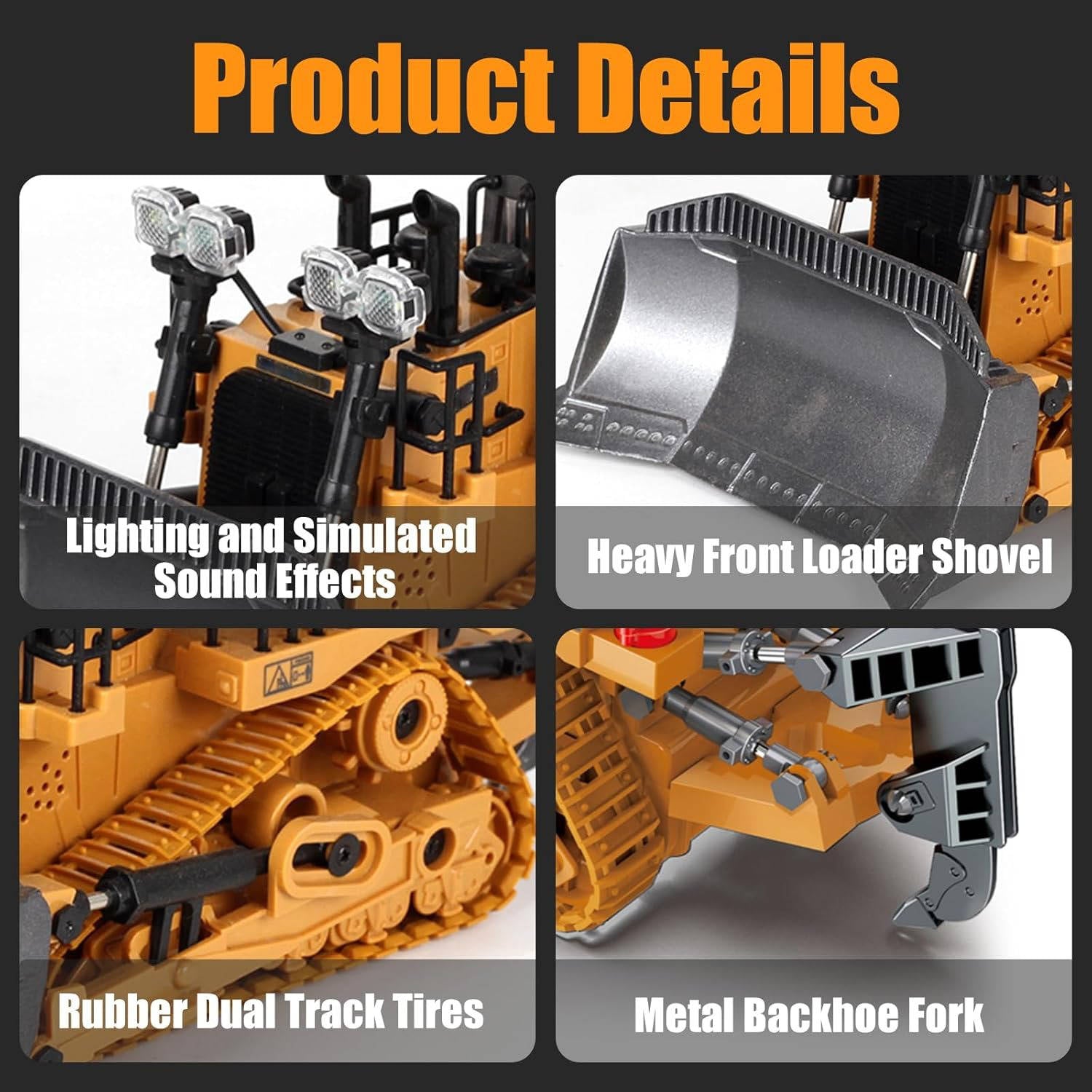 4WD Remote Control Excavator & Bulldozer