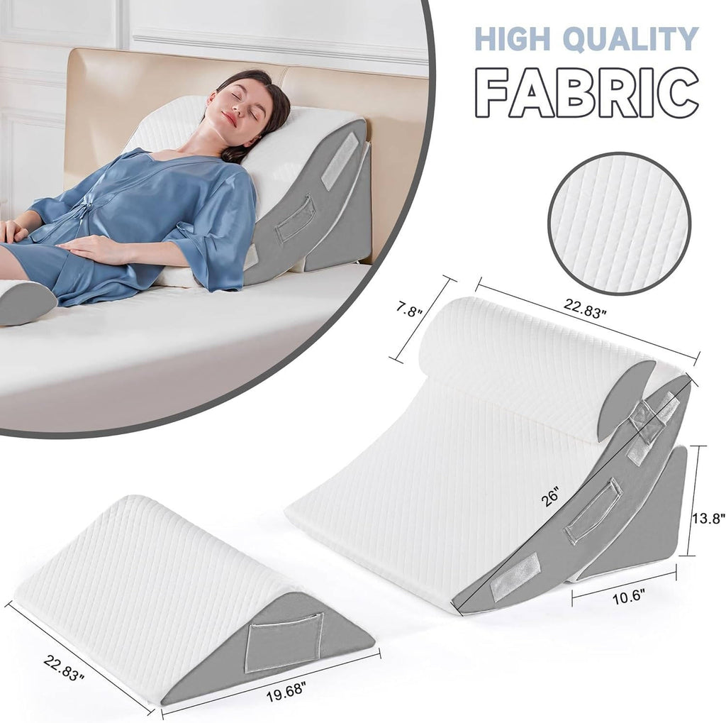 4-Piece Orthopedic Bed Wedge Pillow Set