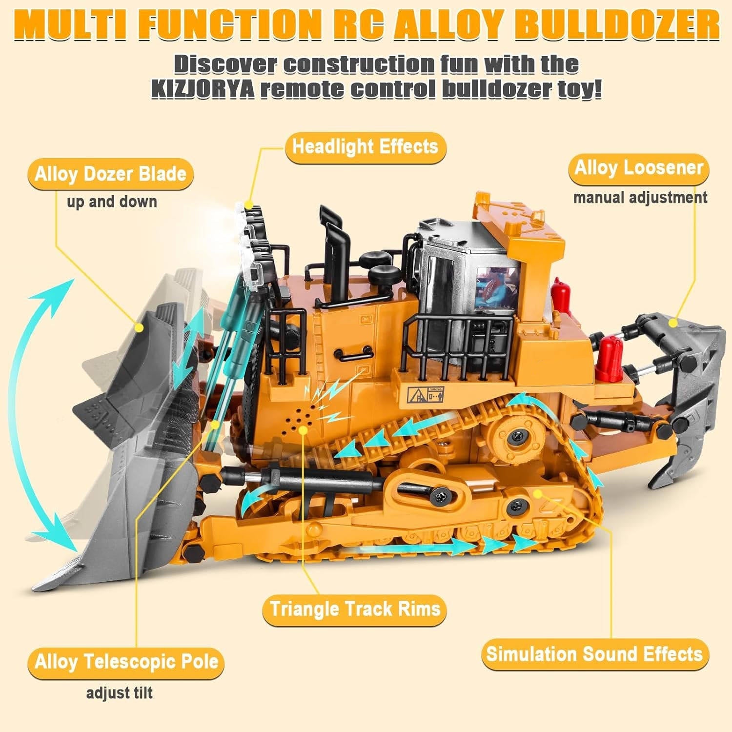 4WD Remote Control Excavator & Bulldozer