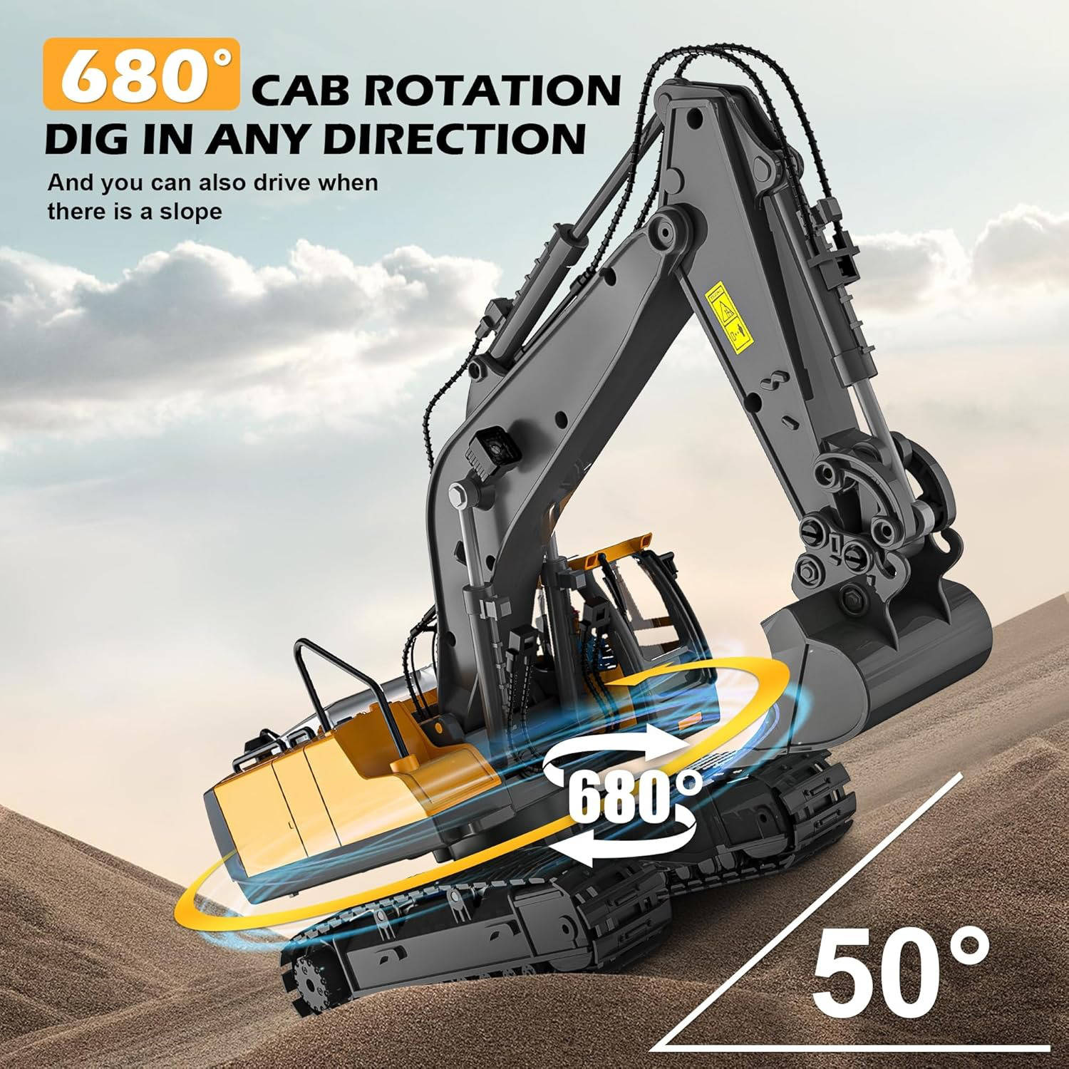 4WD Remote Control Excavator & Bulldozer