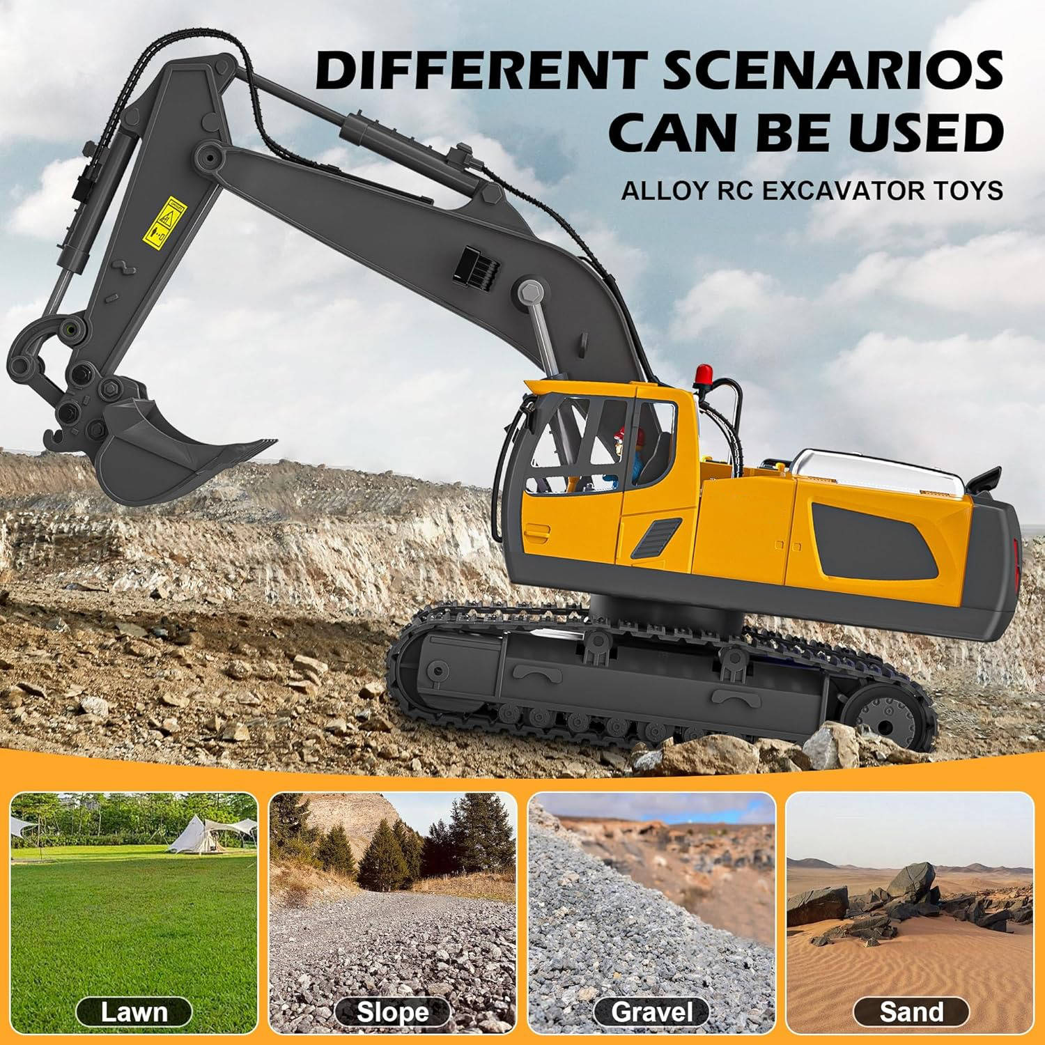 4WD Remote Control Excavator & Bulldozer