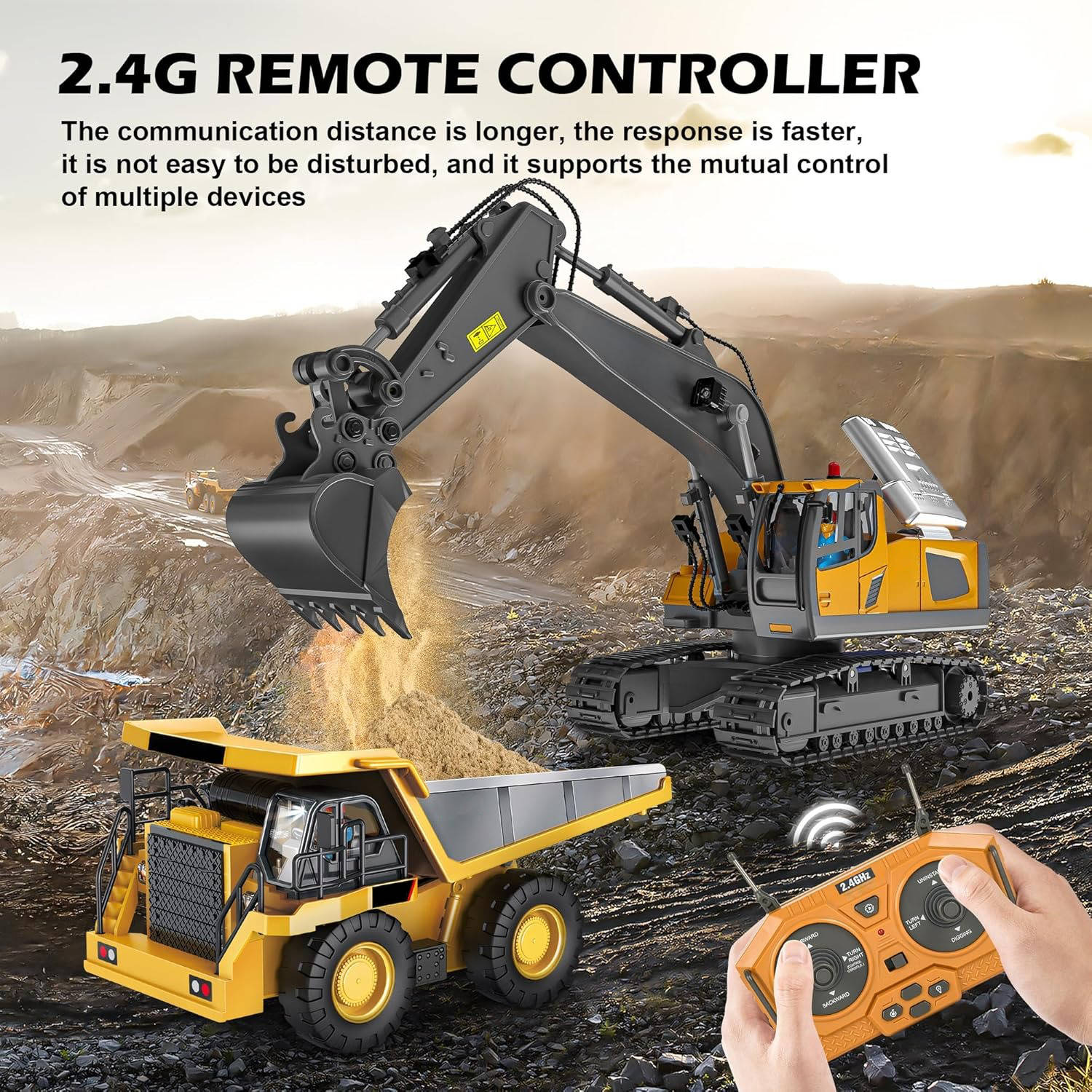 4WD Remote Control Excavator & Bulldozer