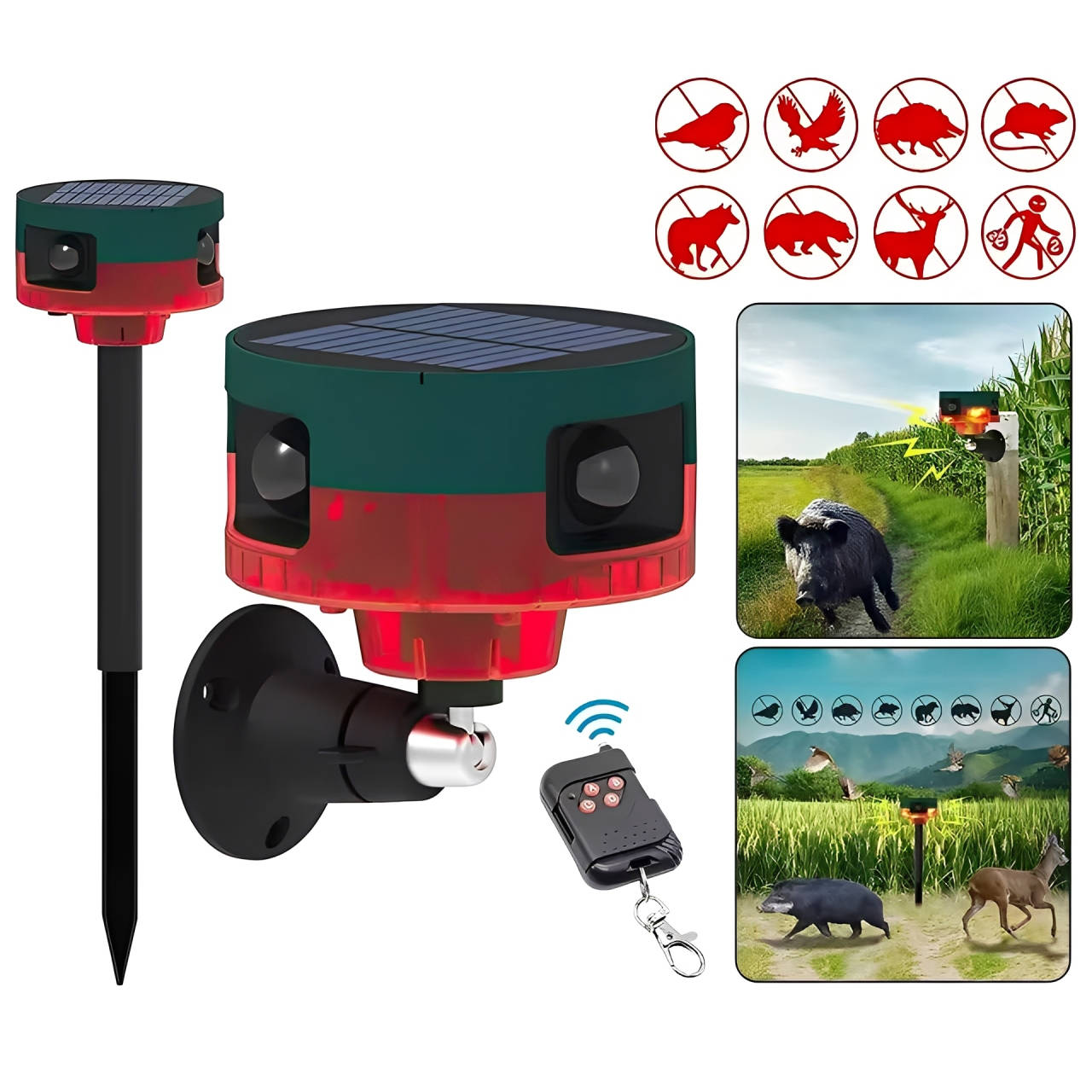 360° Solar Animal Repeller for Garden Pests