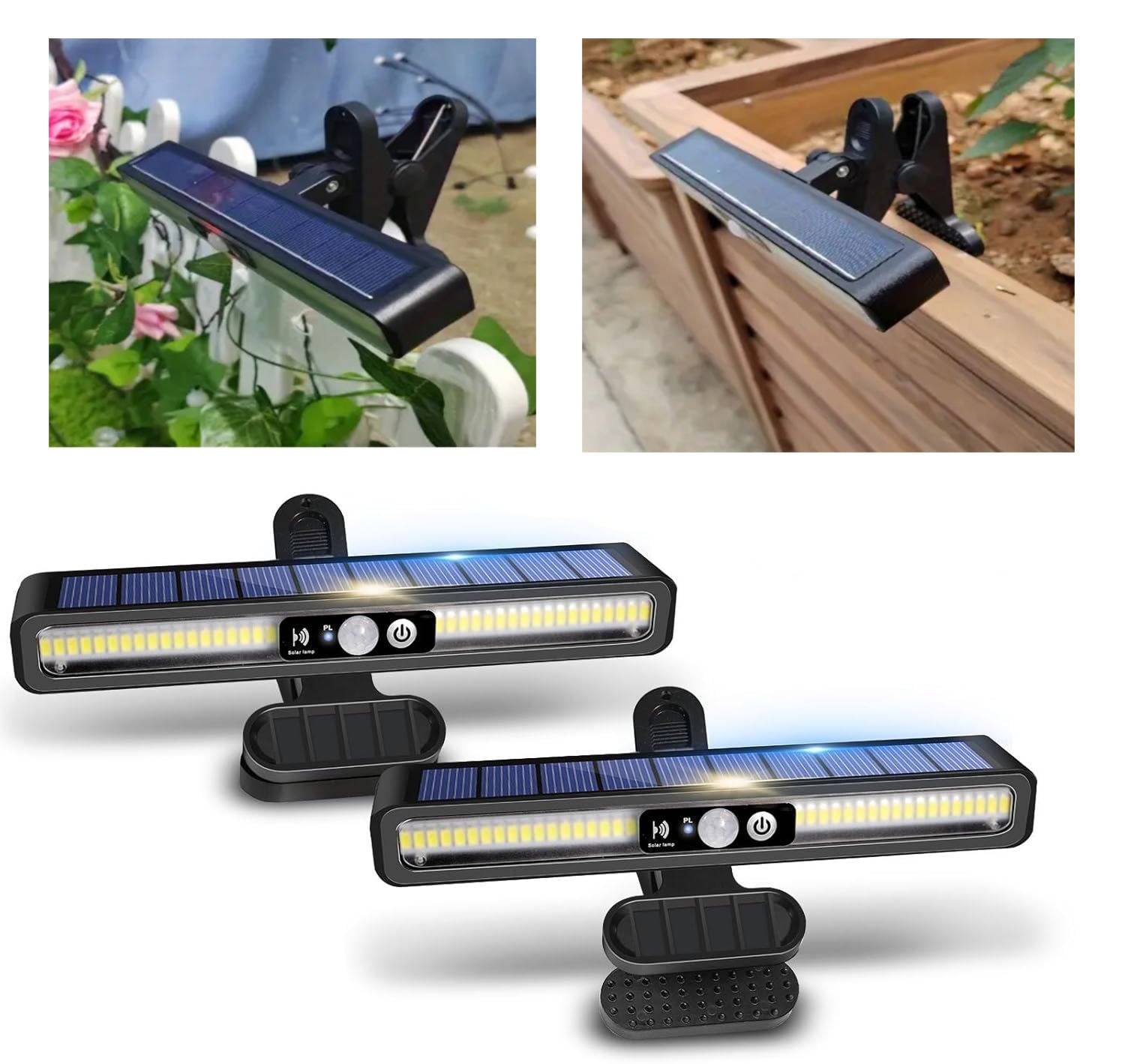 2-Pack Solar Fence & Step Lights