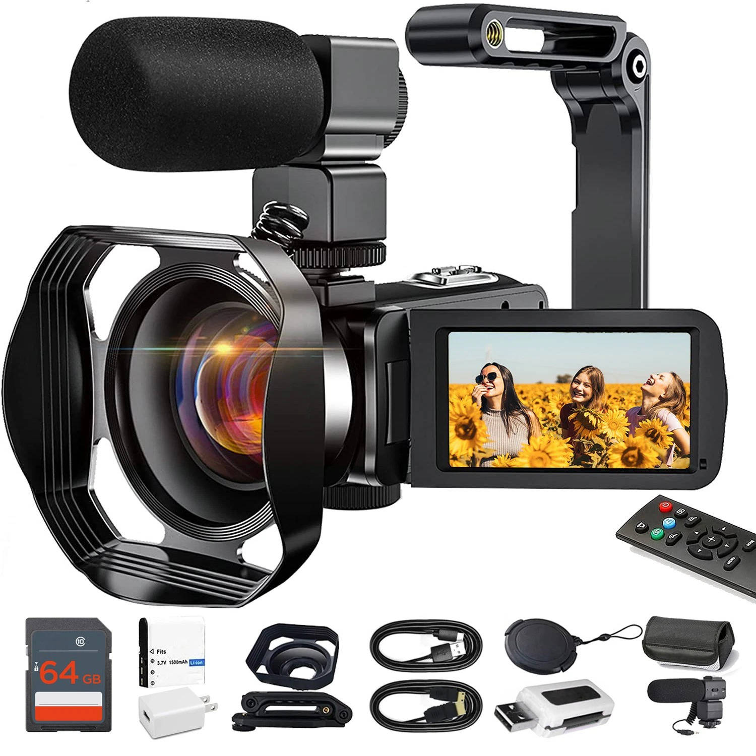 4K Vlogging Camera Camcorder with WiFi (48MP)
