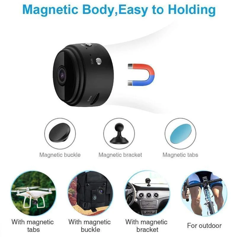 1080p Magnetic WiFi Mini Security Camera