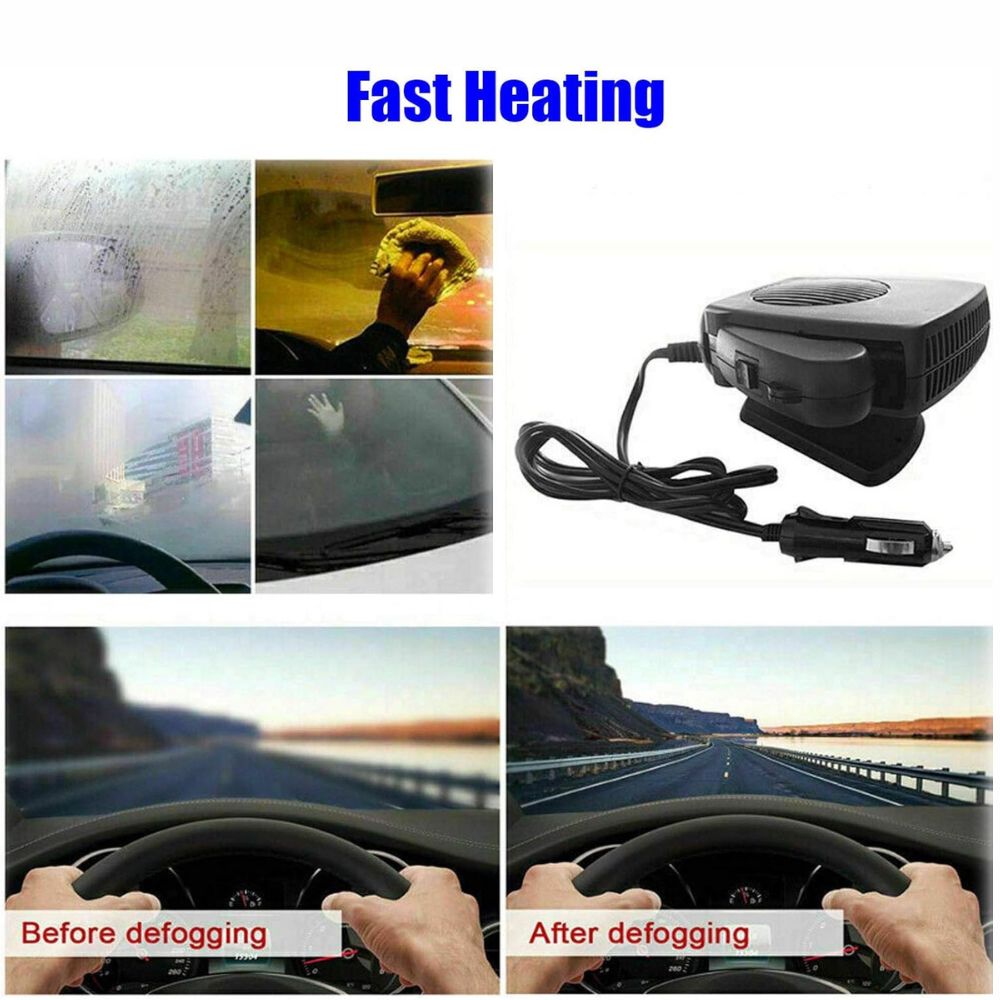 12V Ceramic Car Heater & Defroster Fan (150W/300W)