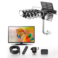 Long-Range Outdoor HD TV Antenna with 360° Motor