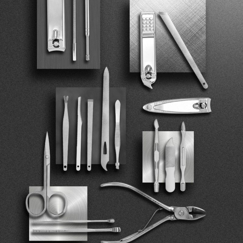 19-in-1 Stainless Steel Manicure & Nail Clipper Kit