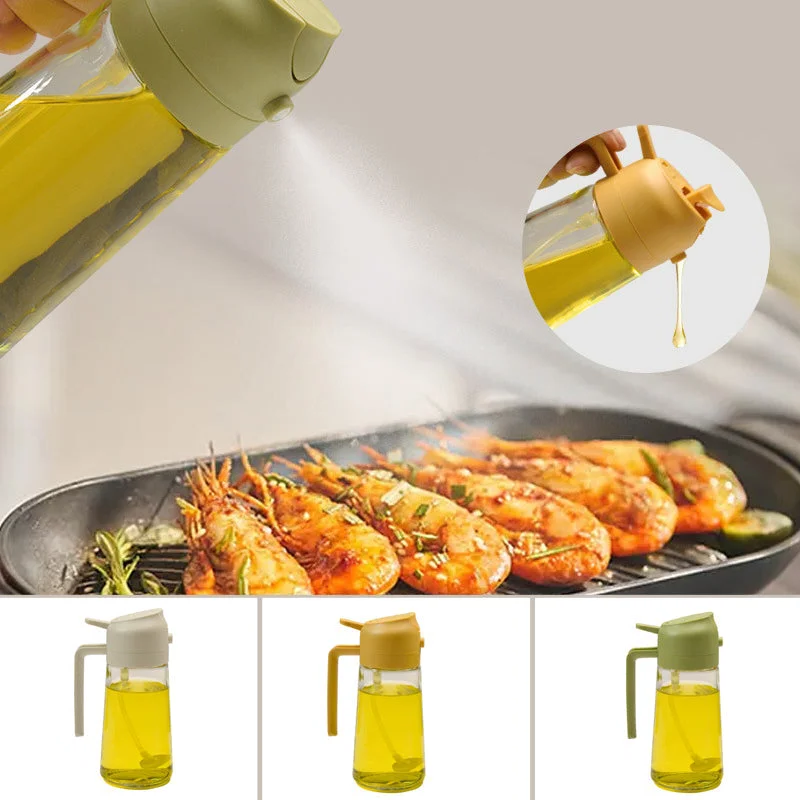 2-in-1 Glass Oil Sprayer & Dispenser