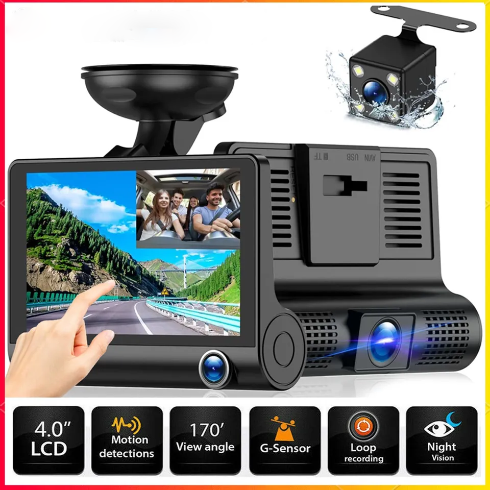 4-inch Touchscreen Front & Rear Dash Cam
