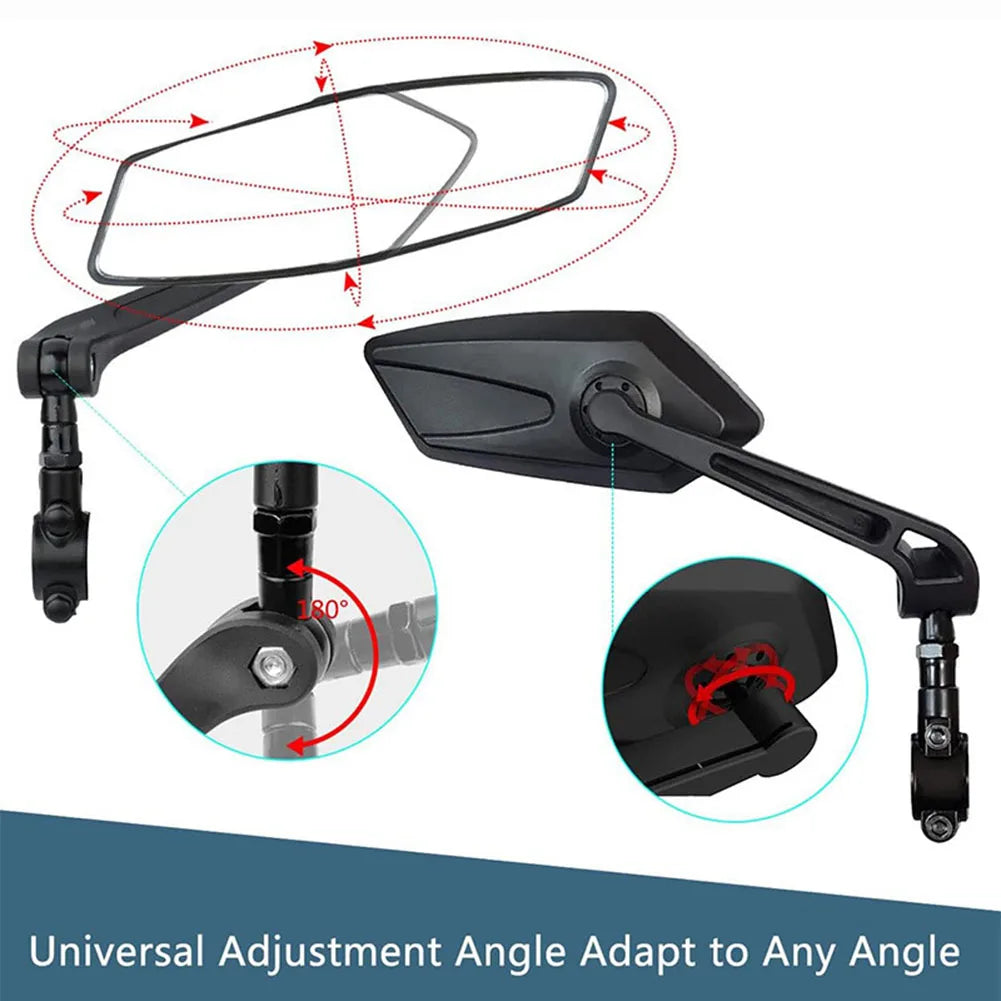 2-Pack Wide-Angle Bike Mirrors